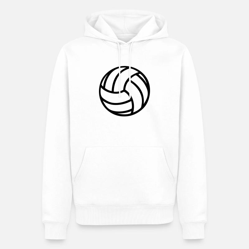 Volley-ball 01 - Sweat à capuche Premium bio Homme - blanc