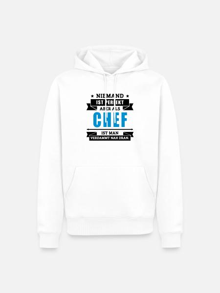 Funshirt Chef - Männer Premium Bio Hoodie - Weiß