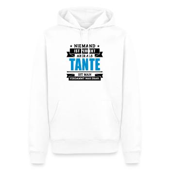 Funshirt Tante - Männer Premium Bio Hoodie - Weiß - Vorne - Nico (187cm)