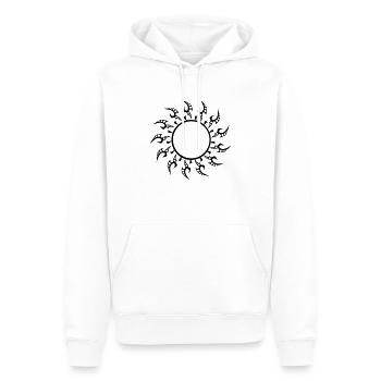 Sonne mit Farbänderungsmöglichkeit - Männer Premium Bio Hoodie - Weiß - Vorne - Nico (187cm)