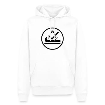 Tischler - Männer Premium Bio Hoodie - Weiß - Vorne - Nico (187cm)