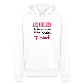 geburtstag60 - Sweat à capuche Premium bio Homme - blanc - Devant - Nico (187cm)