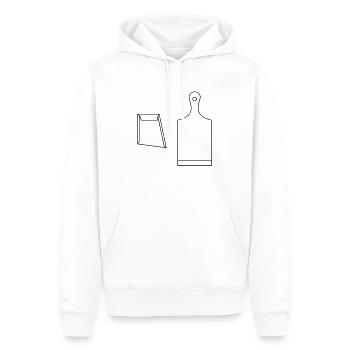 brett_und_schaber_1c_vektor - Sweat à capuche Premium bio Homme - blanc - Devant - Nico (187cm)