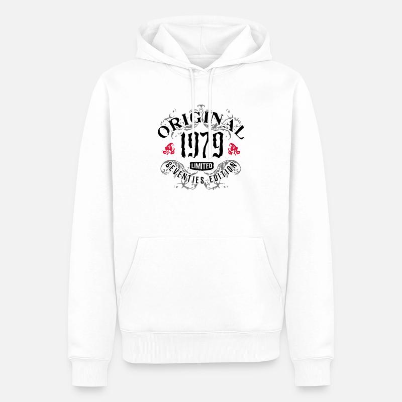Goth 1979 - Männer Premium Bio Hoodie - Weiß