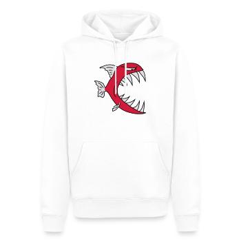 Monster Fish - Männer Premium Bio Hoodie - Weiß - Vorne - Nico (187cm)