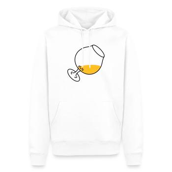 Cognacglas - Männer Premium Bio Hoodie - Weiß - Vorne - Nico (187cm)