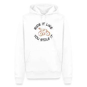 cyclisme - Sweat à capuche Premium bio Homme - blanc - Devant - Nico (187cm)