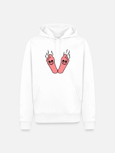 pied pue fume odeur 1 - Sweat à capuche Premium bio Homme - blanc