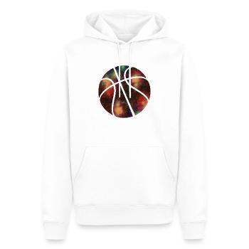 basketball galaxy - Männer Premium Bio Hoodie - Weiß - Vorne - Nico (187cm)