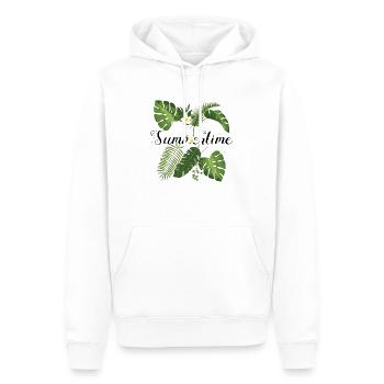 Summertime Spring springtime - Men’s Premium Organic Hoodie - white - Front - Nico (187cm)