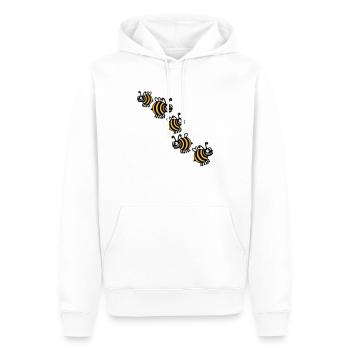 Thick crazy bees - Men’s Premium Organic Hoodie - white - Front - Nico (187cm)