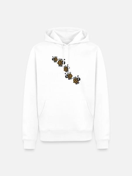 Thick crazy bees - Men’s Premium Organic Hoodie - white