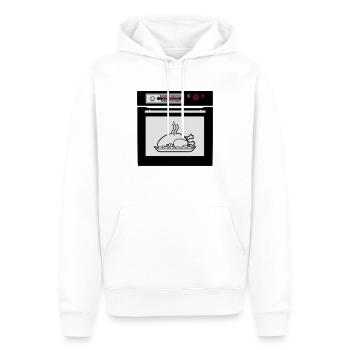 Braten in der Röhre (Schwangerschaft) - Männer Premium Bio Hoodie - Weiß - Vorne - Nico (187cm)
