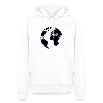 3d erde planet welt kontinente karte laender meer - Männer Premium Bio Hoodie - Weiß - Vorne - Nico (187cm)