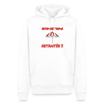Enfin retraité !!! - Men’s Premium Organic Hoodie - white - Front - Nico (187cm)