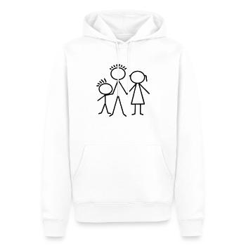 Mutter Vater Kind - Männer Premium Bio Hoodie - Weiß - Vorne - Nico (187cm)