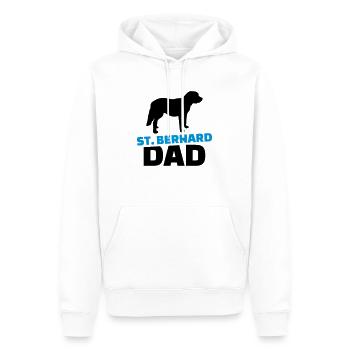 Bernhardiner - Männer Premium Bio Hoodie - Weiß - Vorne - Nico (187cm)