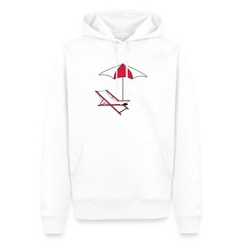 schirm sonnenschirm liegestuhl strandstuhl urlaub - Männer Premium Bio Hoodie - Weiß - Vorne - Nico (187cm)
