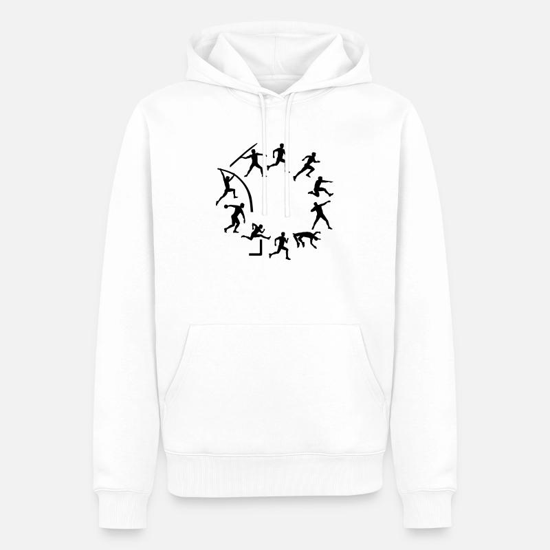 Decathlon - Sweat à capuche Premium bio Homme - blanc