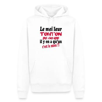 Le meilleur tonton du monde c'est le mien !!! - Männer Premium Bio Hoodie - Weiß - Vorne - Nico (187cm)