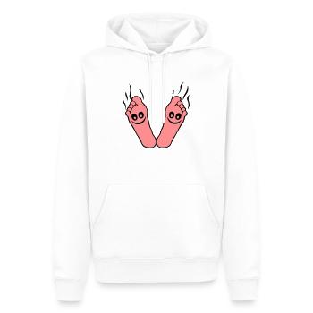 fussgeruch rauch stinken - Sweat à capuche Premium bio Homme - blanc - Devant - Nico (187cm)