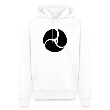 Greek Archaic Circle Form - Sweat à capuche Premium bio Homme - blanc - Devant - Nico (187cm)