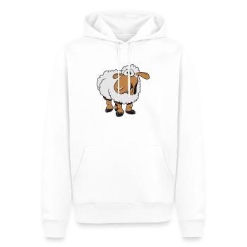 Saule mouton mange stupide troupeau d'herbe poursuit - Sweat à capuche Premium bio Homme - blanc - Devant - Nico (187cm)