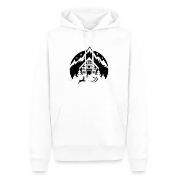Ski T Shirt Skihütte - Männer Premium Bio Hoodie - Weiß - Vorne - Nico (187cm)