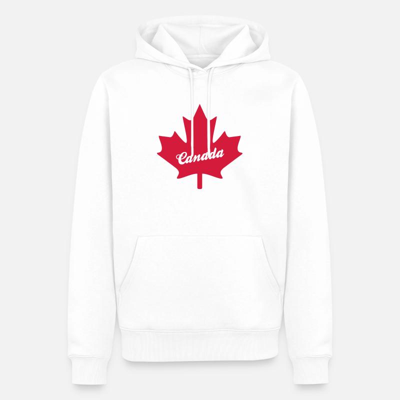 canada - Sweat à capuche Premium bio Homme - blanc