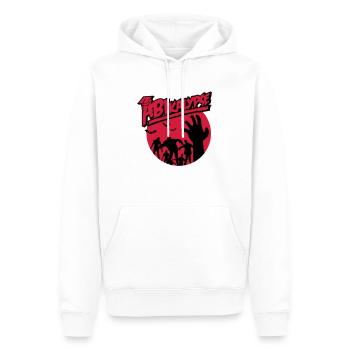 Abikalypse - école - zombies ABI - conclusion- - Sweat à capuche Premium bio Homme - blanc - Devant - Nico (187cm)