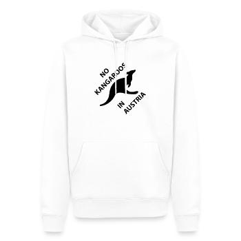 Pas de kangourous en Autriche - Sweat à capuche Premium bio Homme - blanc - Devant - Nico (187cm)