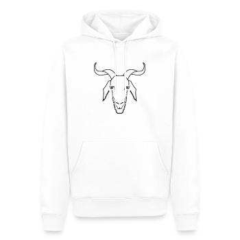 Ziegenportrait -1 - Männer Premium Bio Hoodie - Weiß - Vorne - Nico (187cm)