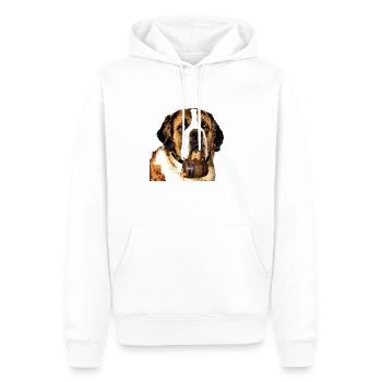 Saint Bernard 2 - Männer Premium Bio Hoodie - Weiß - Vorne - Nico (187cm)