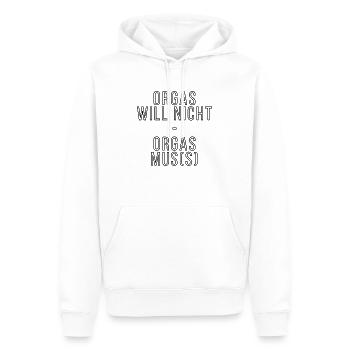 Orgas ne veut pas de l’orgasme - Sweat à capuche Premium bio Homme - blanc - Devant - Nico (187cm)