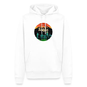 Tokyo - Sweat à capuche Premium bio Homme - blanc - Devant - Nico (187cm)