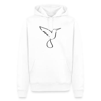 Vogel Line Art - Minimalist - Men’s Premium Organic Hoodie - white - Front - Nico (187cm)