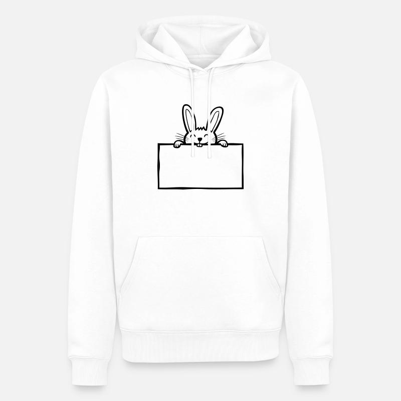 Lapins de bande dessinée Shield - Sweat à capuche Premium bio Homme - blanc