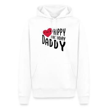 Happy Birthday Daddy - Men’s Premium Organic Hoodie - white - Front - Nico (187cm)