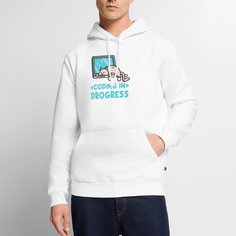 Coding In Progress Coder Programmer Computer Nerd Männer Premium Bio Hoodie