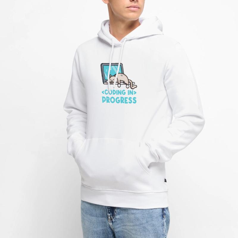 Coding In Progress Coder Programmer Computer Nerd Männer Premium Bio Hoodie