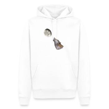 howling to the moon - Männer Premium Bio Hoodie - Weiß - Vorne - Nico (187cm)