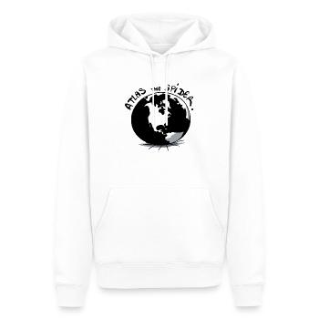 Beth l'araignée porte la terre - Sweat à capuche Premium bio Homme - blanc - Devant - Nico (187cm)