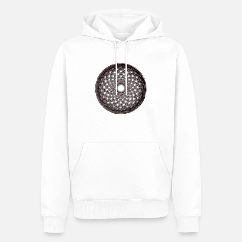 Spheres design mantra shape - Männer Premium Bio Hoodie - Weiß