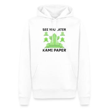 Japanese Origami Design and Kirigami Origami - Men’s Premium Organic Hoodie - white - Front - Nico (187cm)
