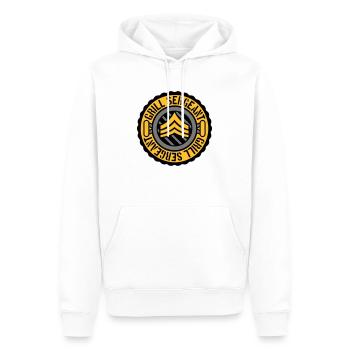 Grill Sergent Tampon BBQ - Sweat à capuche Premium bio Homme - blanc - Devant - Nico (187cm)