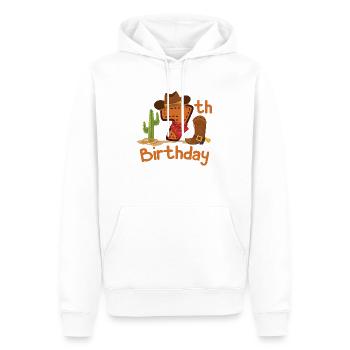 Cowboy 7th Birthday Gift Children's Birthday Party - Men’s Premium Organic Hoodie - white - Front - Nico (187cm)