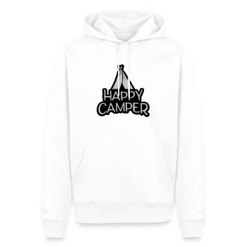 Tente extérieure Happy Camper - Sweat à capuche Premium bio Homme - blanc - Devant - Nico (187cm)