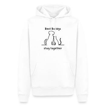 Best Buddys stay together - Männer Premium Bio Hoodie - Weiß - Vorne - Nico (187cm)