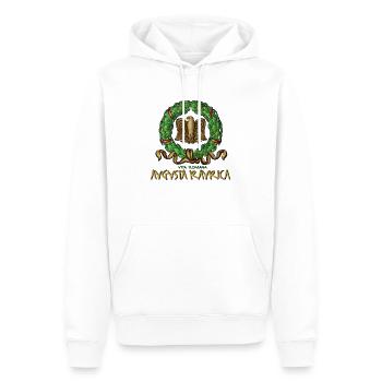 AVGVSTA RAVRICA AIGLE EMBLÈME G - Sweat à capuche Premium bio Homme - blanc - Devant - Nico (187cm)