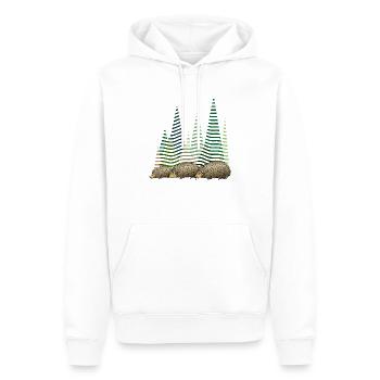 Hérissons - Sweat à capuche Premium bio Homme - blanc - Devant - Nico (187cm)